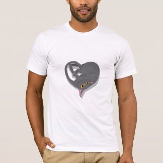 Un chat en forme de coeur t shirt