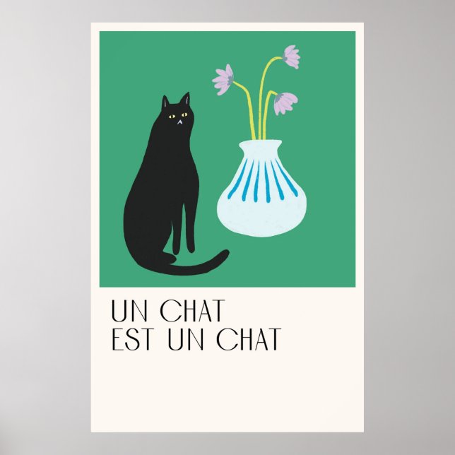 Un Chatta Est Un Chatta Black Cat Poster (Framsidan)