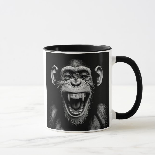 Un chimpanzé mort de rire. mugg (Höger)