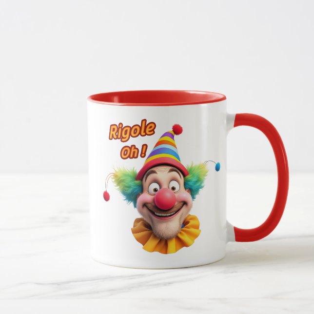 Un clown et jeu de mots. mugg (Höger)