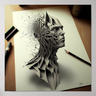 Un dessin d'art contemporain poster