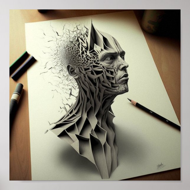 Un dessin d'art contemporain poster (Framsidan)