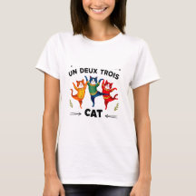 Un Deux Trois Cat Art Women's T-Shirt