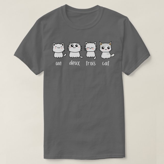 Un Deux Trois Cat Essential TShirt T Shirt (Design framsida)