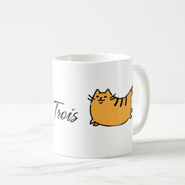 Un Deux Trois Cat Kaffemugg (Framsida höger)