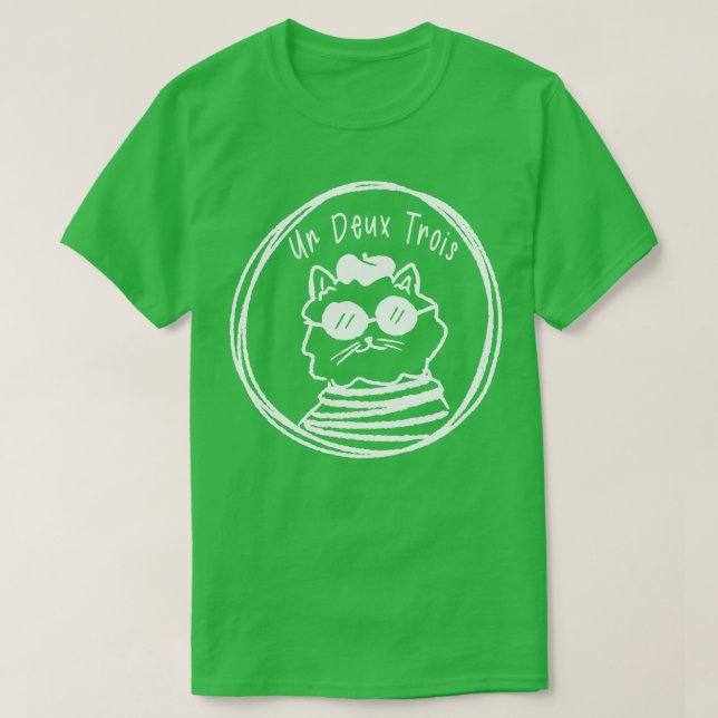Un Deux Trois Cat T Shirt (Design framsida)