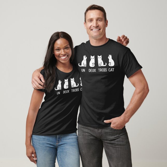 un deux trois cat t shirt (Unisex)