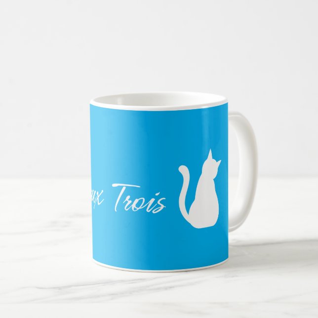 Un Deux Trois Cat T-Shirt Kaffemugg (Framsida höger)