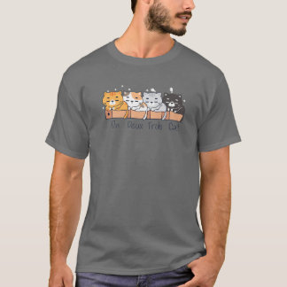 Un Deux Trois Cat Tee Cute Kitten Funny Fransk Cat