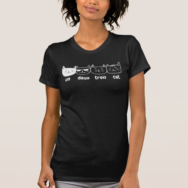 Un Deux Trois Cat,Un Deux Trois Cat / French Cat,  T Shirt (Framsida)