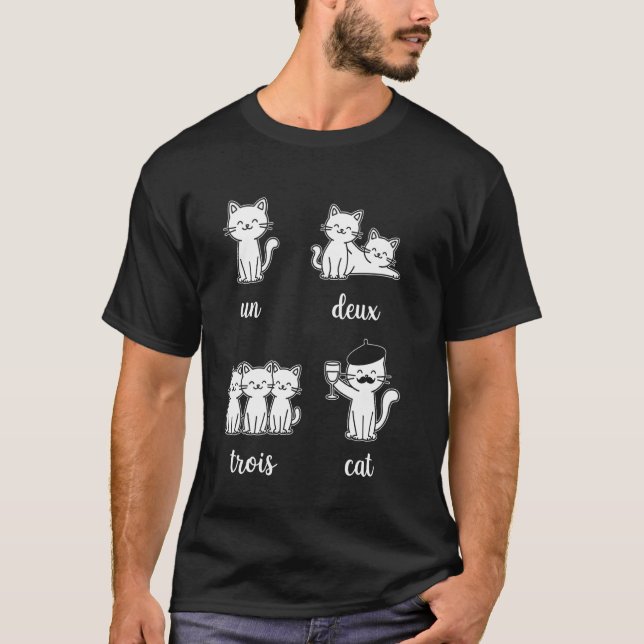 Un Deux Trois Katt T Shirt (Framsida)