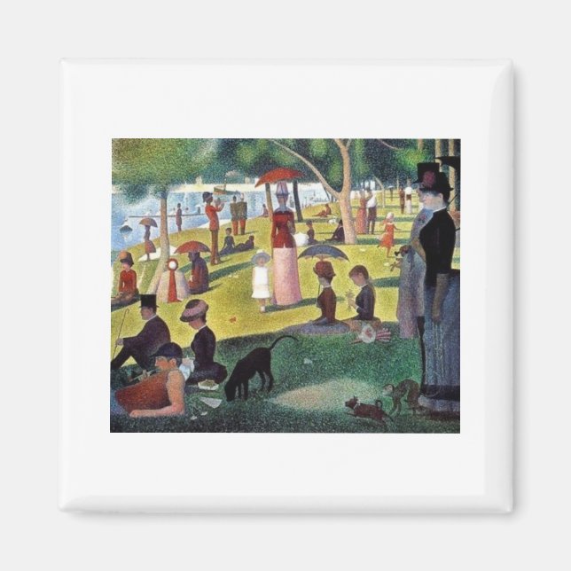 Un dimanche après-midi à l'Îl av Georges Seurat Magnet (Framsidan)