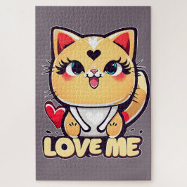 Un drôle chat chibi plein d'amour pussel