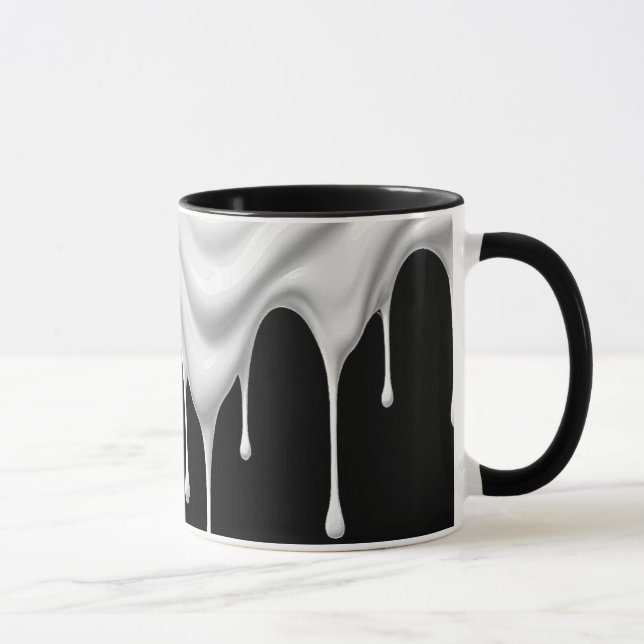 Un effet liquide coulant le long d'un mug. mugg (Höger)