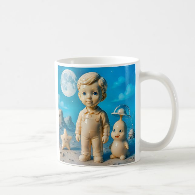 Un enfant explorateur et son ami extraterrestre kaffemugg (Höger)