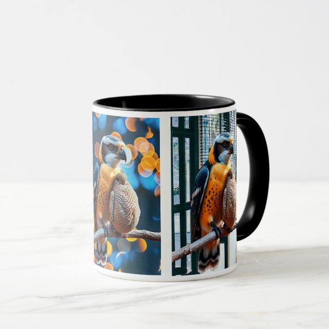 Un faucon descendant des rapaces fixe l'horizon. mugg (Framsida höger)