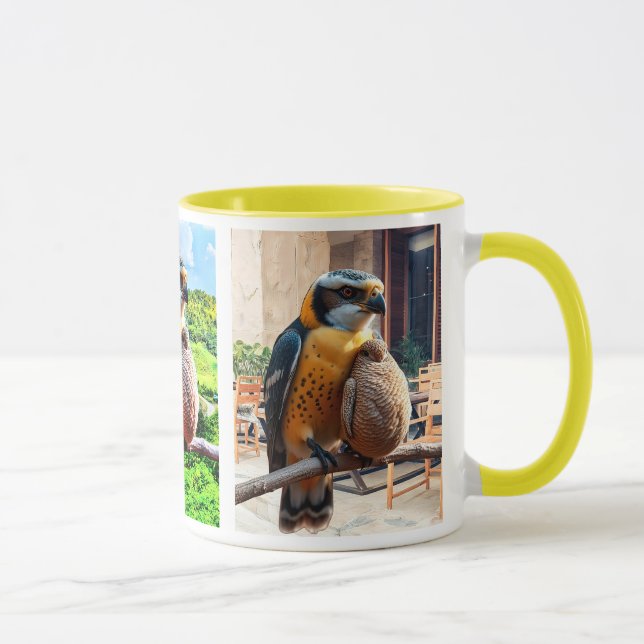 Un faucon veille sur son petit fauconneau. mugg (Höger)