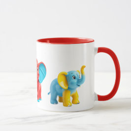 Un festivale d'éléphant colorés super mignons. mugg