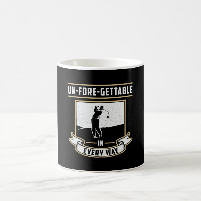Un-Fore-Gettable Varje maj Golf Golfer Funny Gift Kaffemugg (Center)