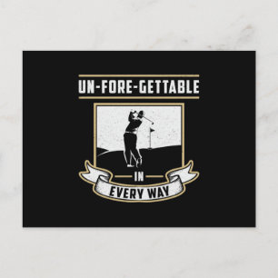 Un-Fore-Gettable Varje maj Golf Golfer Funny Gift Vykort