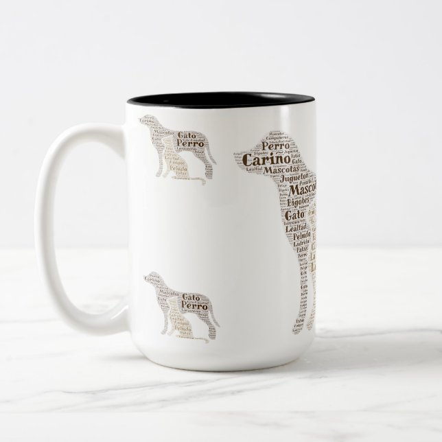 Un gato y un perro Mugg (Vänster)