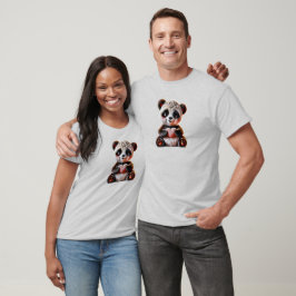 Un gentil panda vous offre son coeur. t shirt