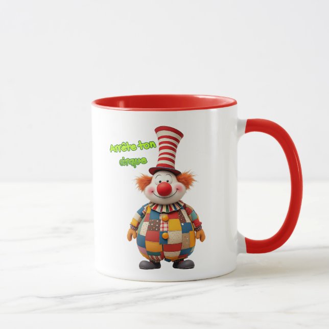Un gros clown au grand chapeau. mugg (Höger)