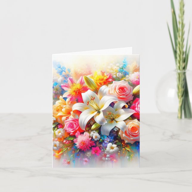 Un Jardin d’Amour Éternel , carte pour tous Tack Kort (Framsida)