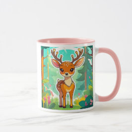 Un jeune cerf tout mignon te regarde. mugg