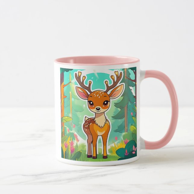 Un jeune cerf tout mignon te regarde. mugg (Höger)