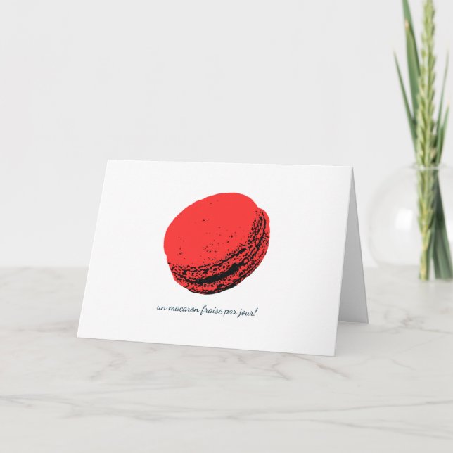 un macaron fraise par jour! kort (Framsida)