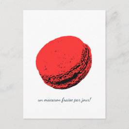 Un macaron fraise par jour! vykort