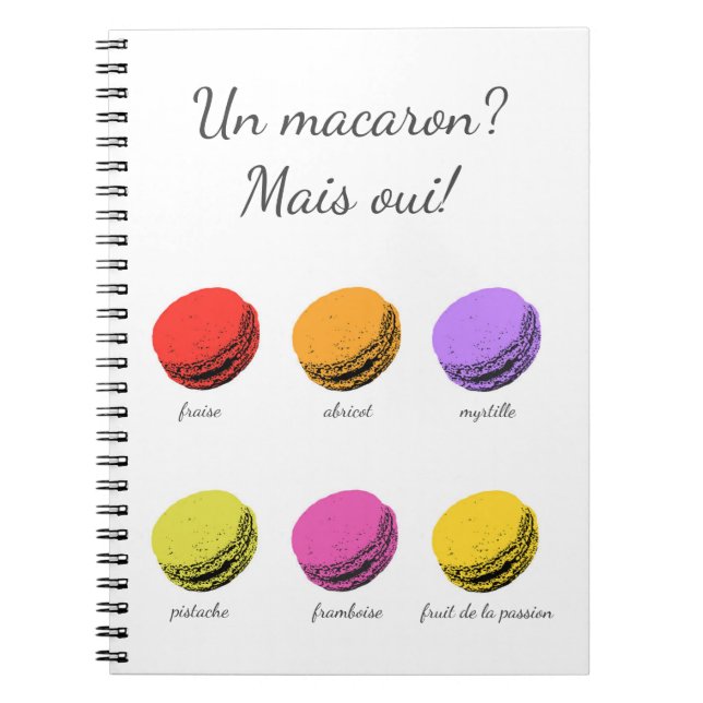 Un macaron? Mais oui! Anteckningsbok (Framsidan)
