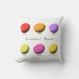 Un macaron? Mais oui! Dekorativ kudde