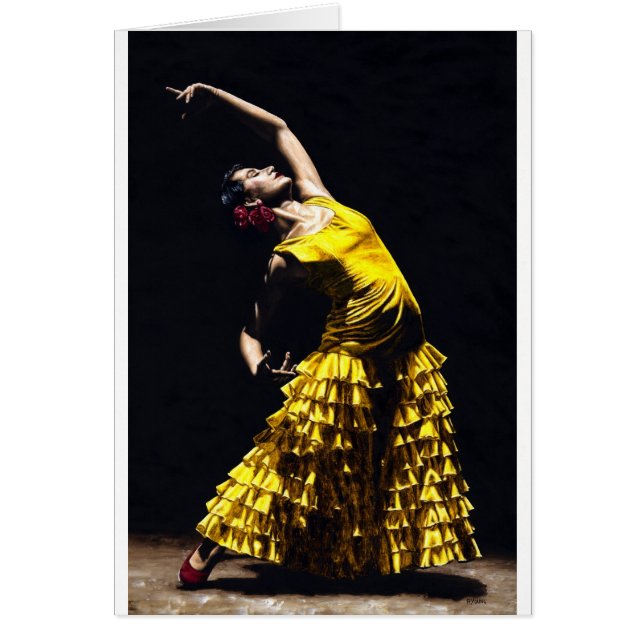 Un Momento Intenso del Flamenco Hälsningskort (Framsidan)