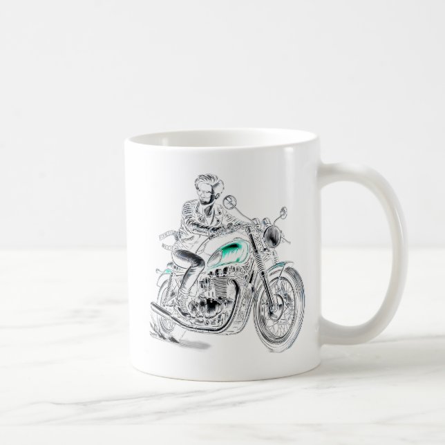 Un motard stylé au look rétro. kaffemugg (Höger)