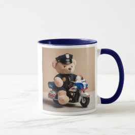 Un ours policier en peluche. mugg