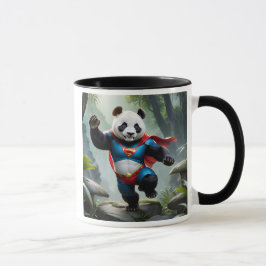 Un panda super héros. mugg