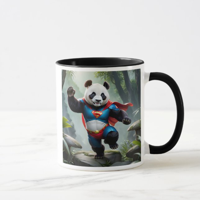 Un panda super héros. mugg (Höger)