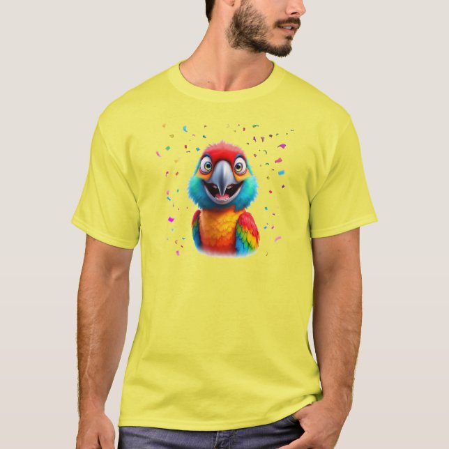 Un perroquet trop drôle. t shirt (Framsida)