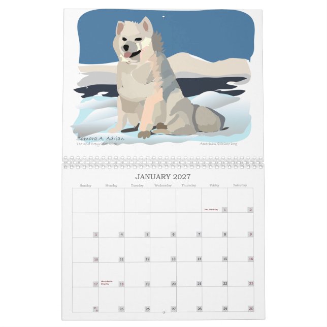 Un Petit Blanc - en kalender för hund älskare (Jan 2027)