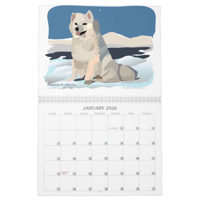 Un Petit Blanc - en kalender för hund älskare (Jan 2026)
