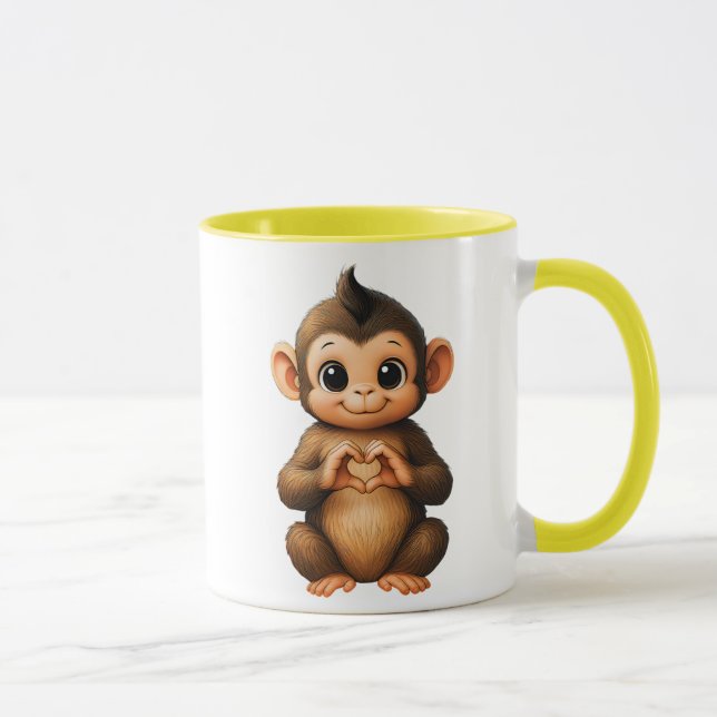 Un petit singe qui vous aime mugg (Höger)