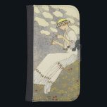 Un Peu…, design för en landklänning av Paquin, 1 Galaxy S4 Plånbok<br><div class="desc">Avbilda: 193216 Un Peu…,  design för en landklänning av Paquin,  1913 (färglithoen). Barbier Georges (1882-1932). Privat samling,  den Stapleton samlingen.  Konst konst.</div>