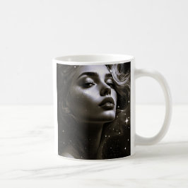 Un portrait cinématographique en noir et blanc. kaffemugg