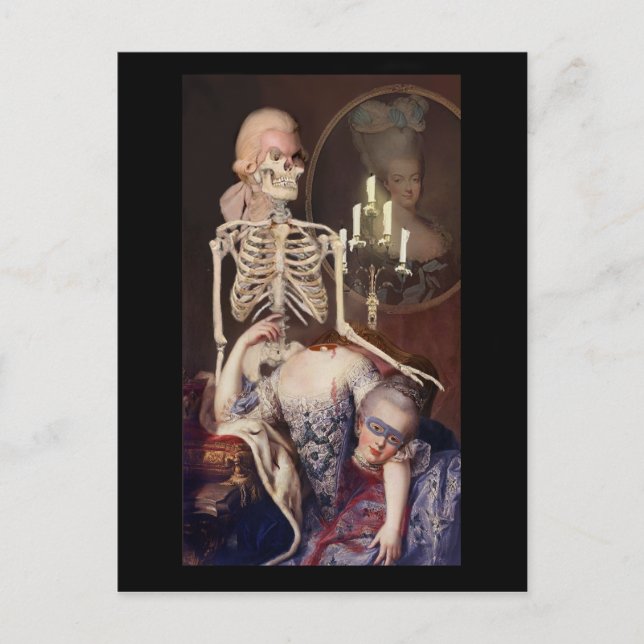 Un-porträtt häller l'Halloween Vykort (Framsida)