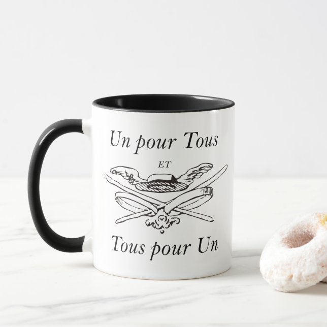 Un pour Tous et Tous pour un - Trois Mousquetaires Mugg (Med munk)