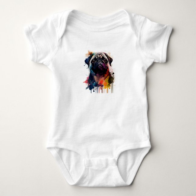 Un pug con estilo t shirt (Framsida)