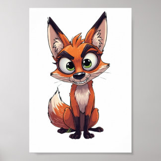 Un renard avec air intéressé poster