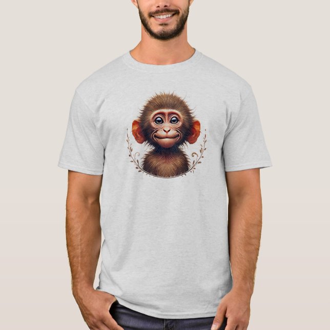 Un singe macaque à drôle de tête. t shirt (Framsida)
